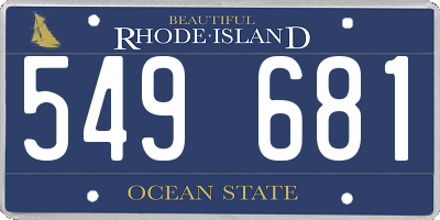 RI license plate 549681