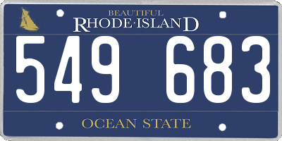 RI license plate 549683