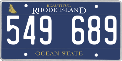 RI license plate 549689
