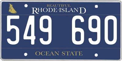 RI license plate 549690