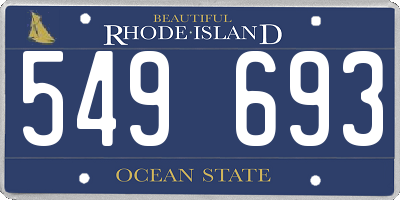 RI license plate 549693