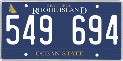RI license plate 549694