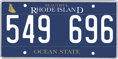 RI license plate 549696