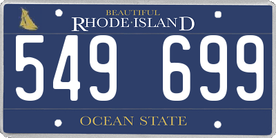 RI license plate 549699