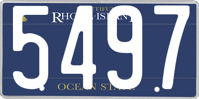 RI license plate 5497