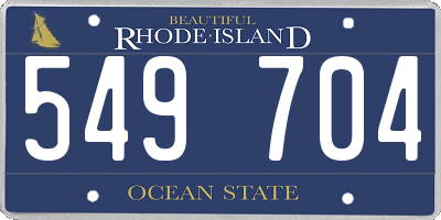 RI license plate 549704