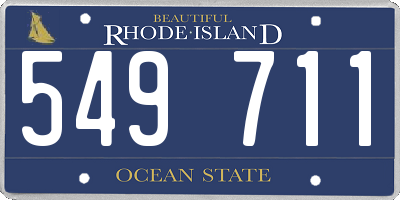 RI license plate 549711