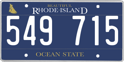 RI license plate 549715