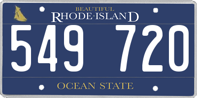 RI license plate 549720