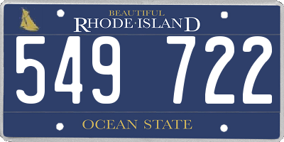 RI license plate 549722