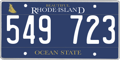 RI license plate 549723