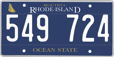 RI license plate 549724