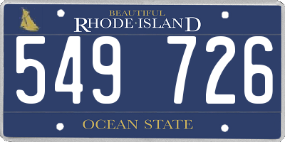 RI license plate 549726