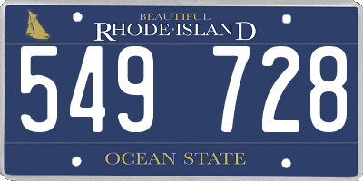 RI license plate 549728