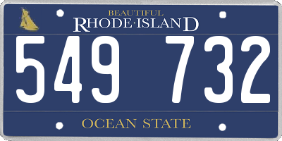 RI license plate 549732