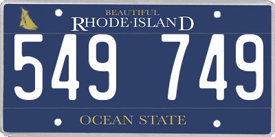 RI license plate 549749