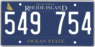 RI license plate 549754