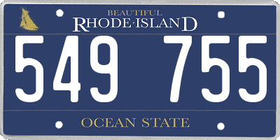 RI license plate 549755