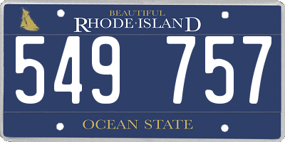 RI license plate 549757