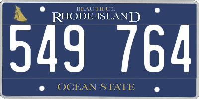 RI license plate 549764