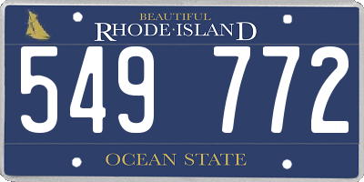 RI license plate 549772