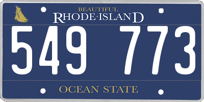 RI license plate 549773