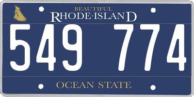 RI license plate 549774