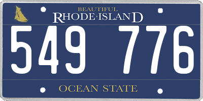 RI license plate 549776