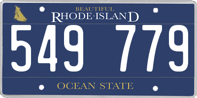 RI license plate 549779