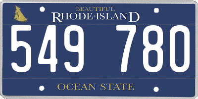 RI license plate 549780