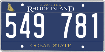 RI license plate 549781