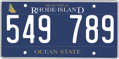 RI license plate 549789