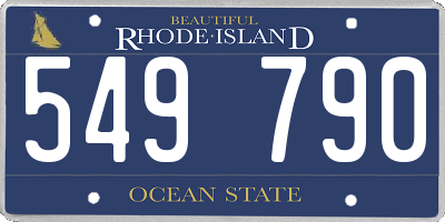 RI license plate 549790