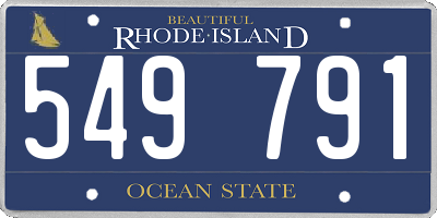 RI license plate 549791