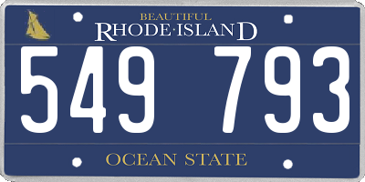 RI license plate 549793