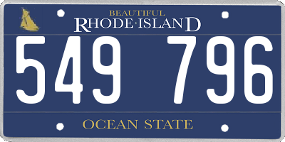 RI license plate 549796