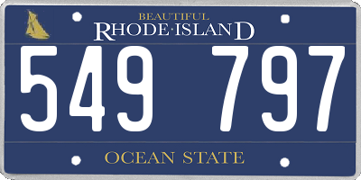 RI license plate 549797