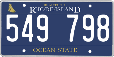 RI license plate 549798