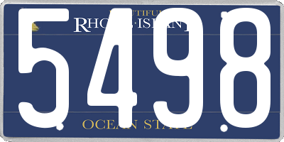 RI license plate 5498