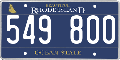 RI license plate 549800