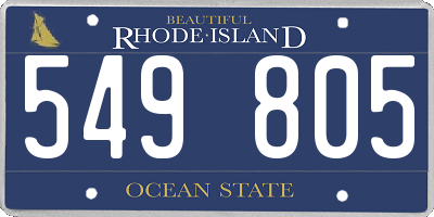 RI license plate 549805