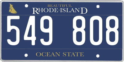 RI license plate 549808