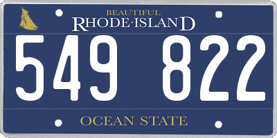 RI license plate 549822