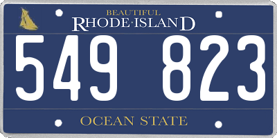 RI license plate 549823