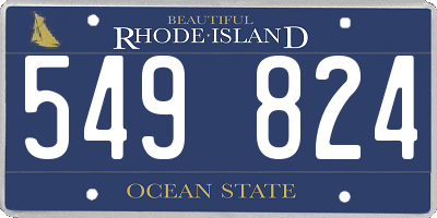RI license plate 549824