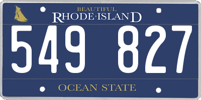 RI license plate 549827