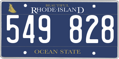 RI license plate 549828