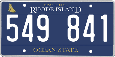 RI license plate 549841
