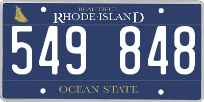 RI license plate 549848
