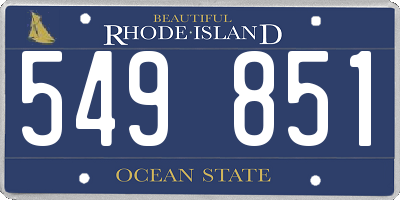 RI license plate 549851